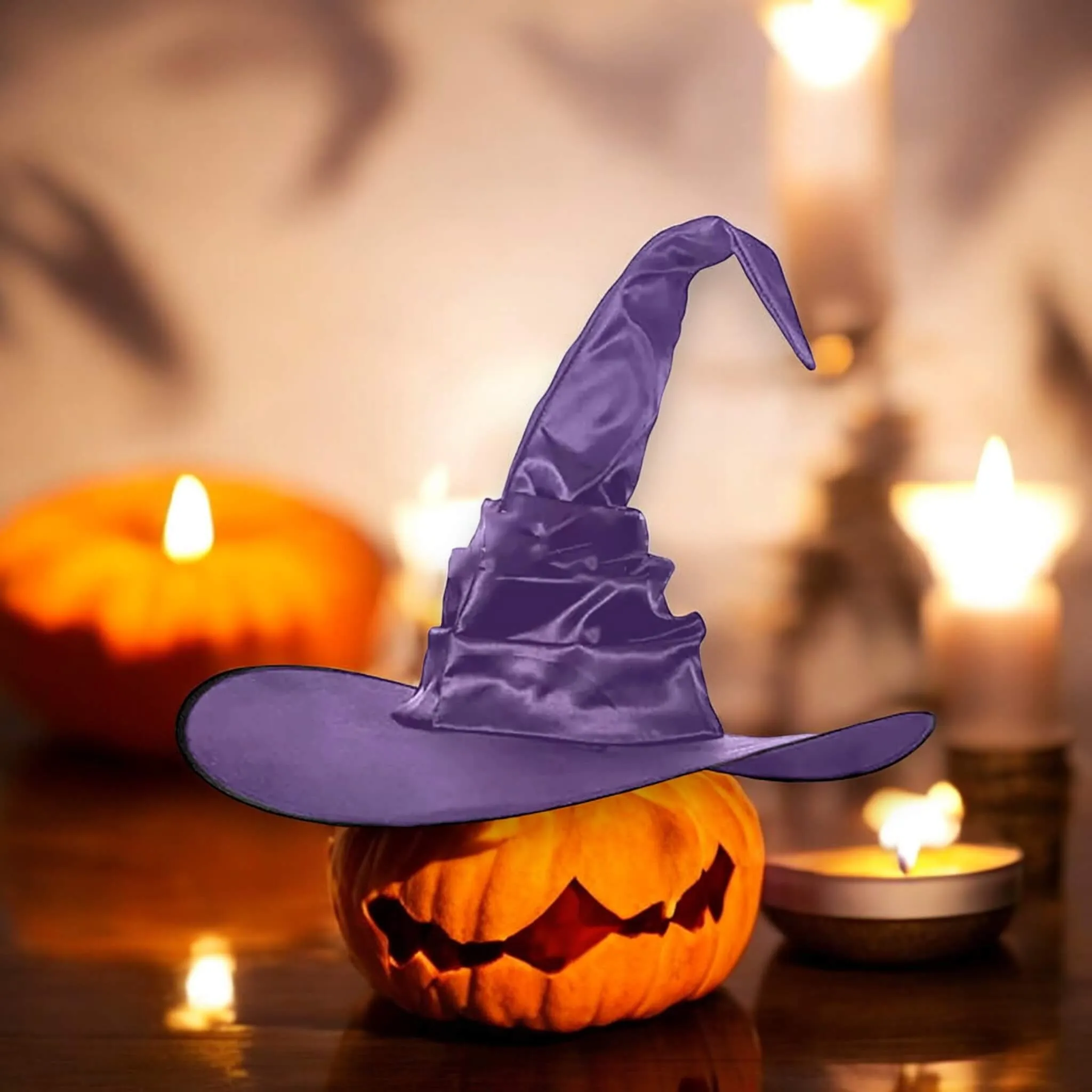 Halloween Arachnid Purple Witch Hat