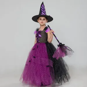 Halloween cosplay costumes Girls' Fashion Dot Mesh Strap Skirt Carnival Birthday Banquet Stage Performance Dress