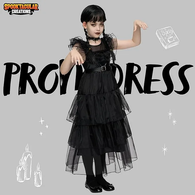 Halloween Dark Vintage Prom Dress for Girls