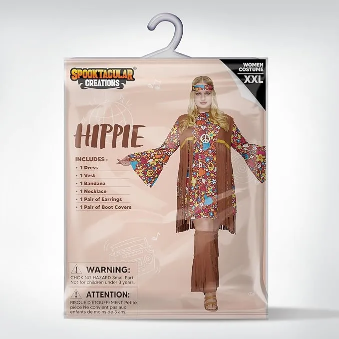 Halloween Plus Size Women Hippie Costumes