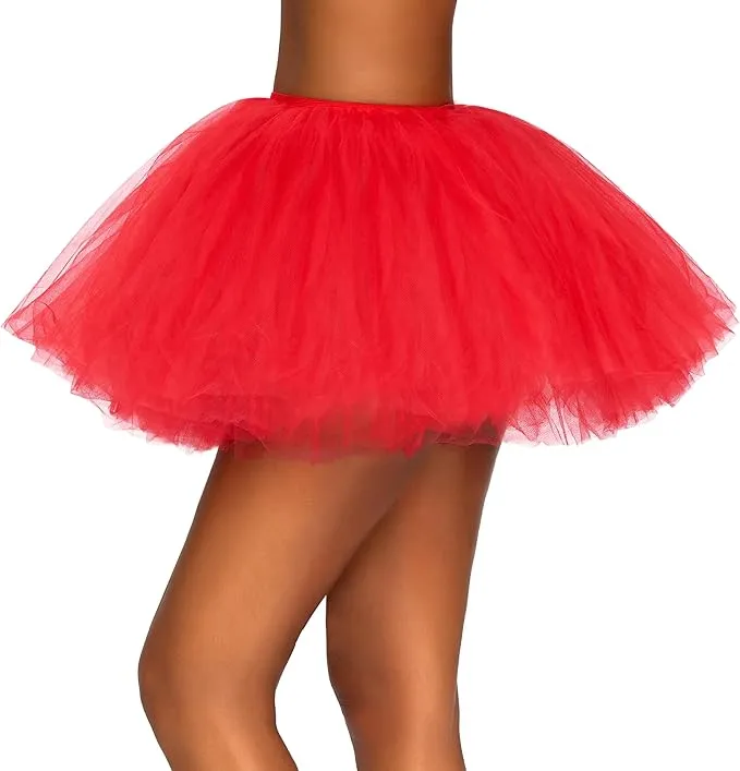 Halloween Women Tutu Skirt Costume, Red