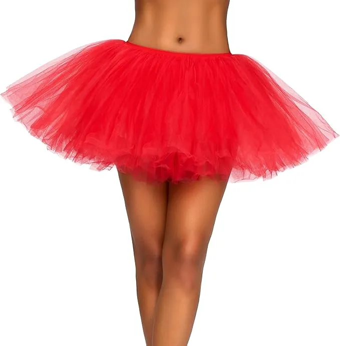 Halloween Women Tutu Skirt Costume, Red