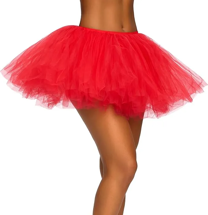 Halloween Women Tutu Skirt Costume, Red