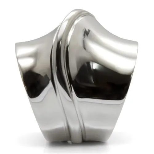 High polished (no plating) Stainless Steel Ring with No Stone for Women Style TK036