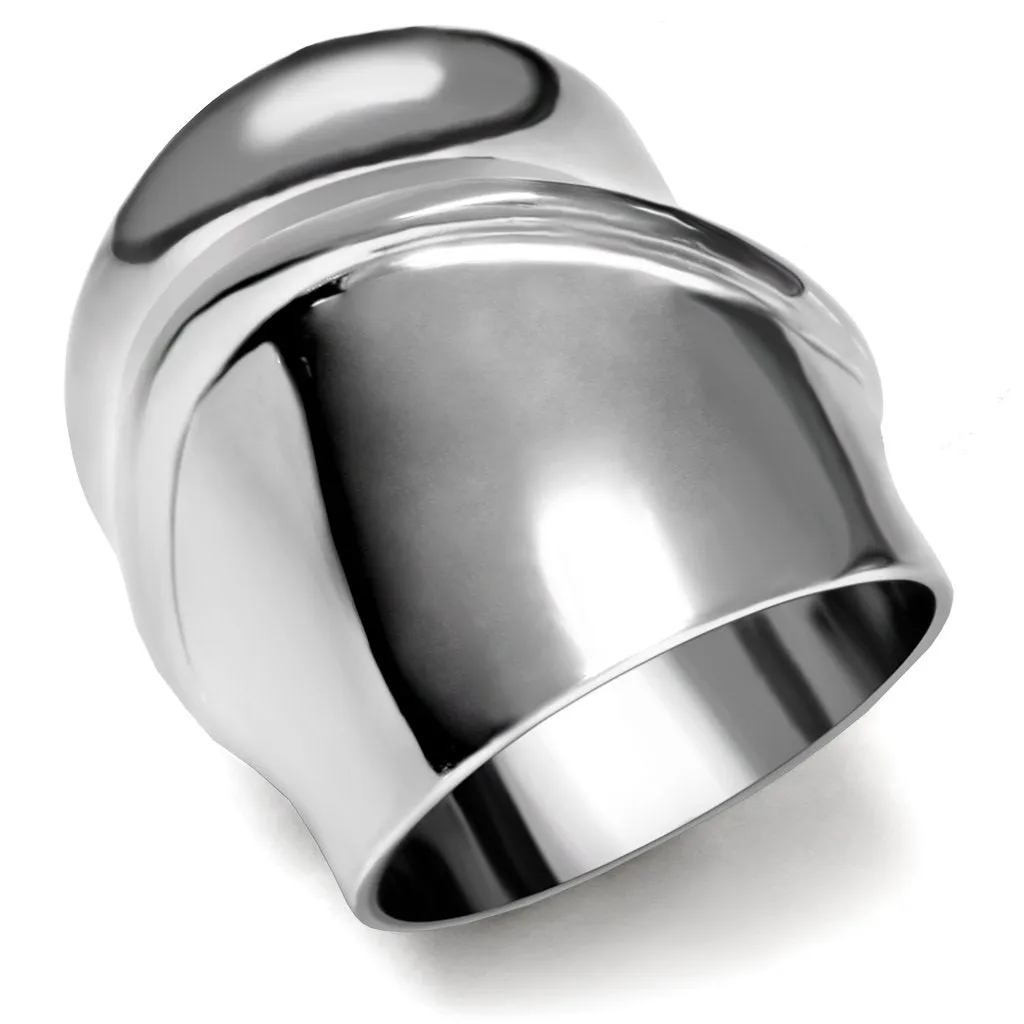 High polished (no plating) Stainless Steel Ring with No Stone for Women Style TK036