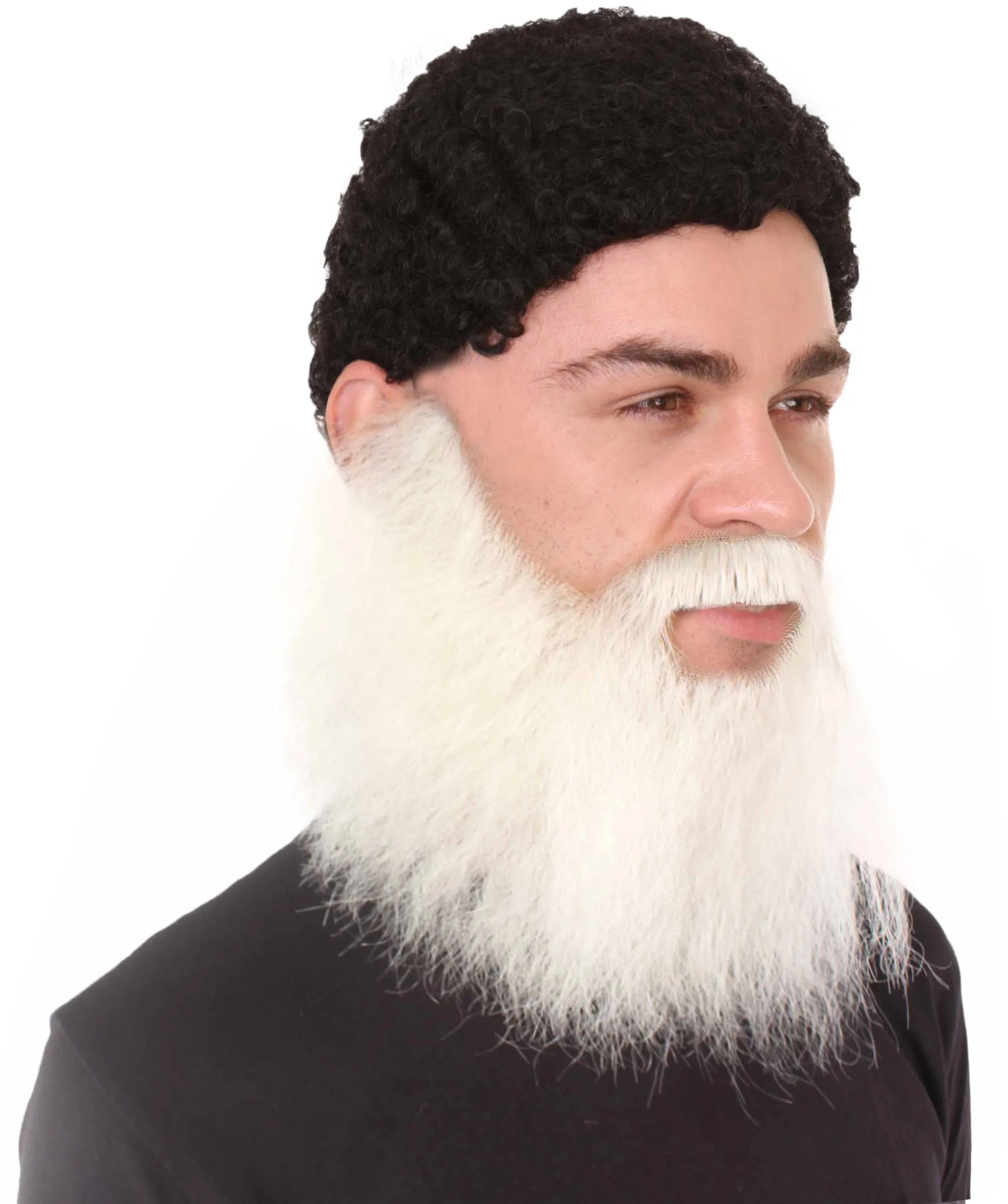 HPO Men's Synthetic Hair Long Beard Cosplay Facial Hair | Multiple Color Options