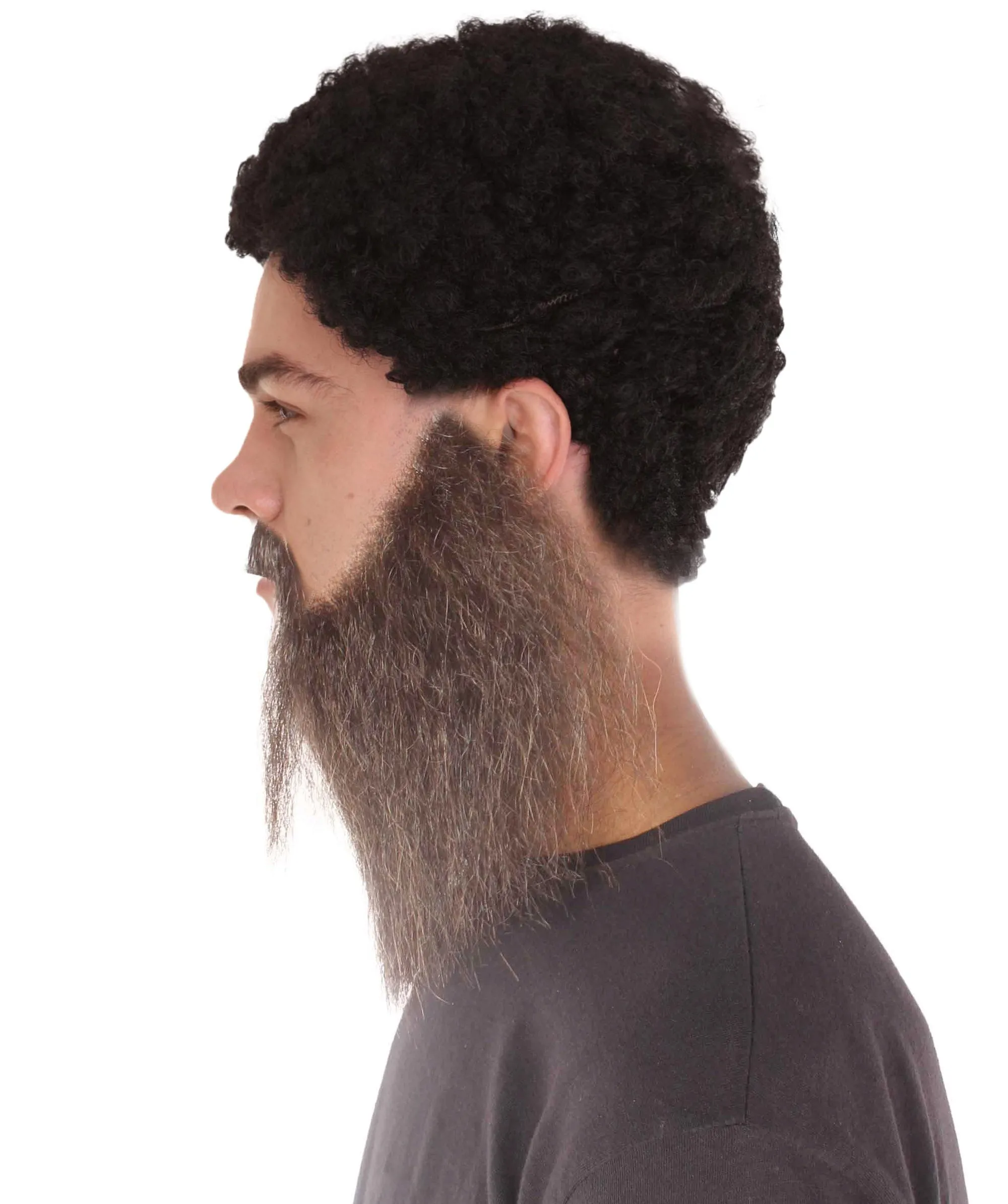 HPO Men's Synthetic Hair Long Beard Cosplay Facial Hair | Multiple Color Options