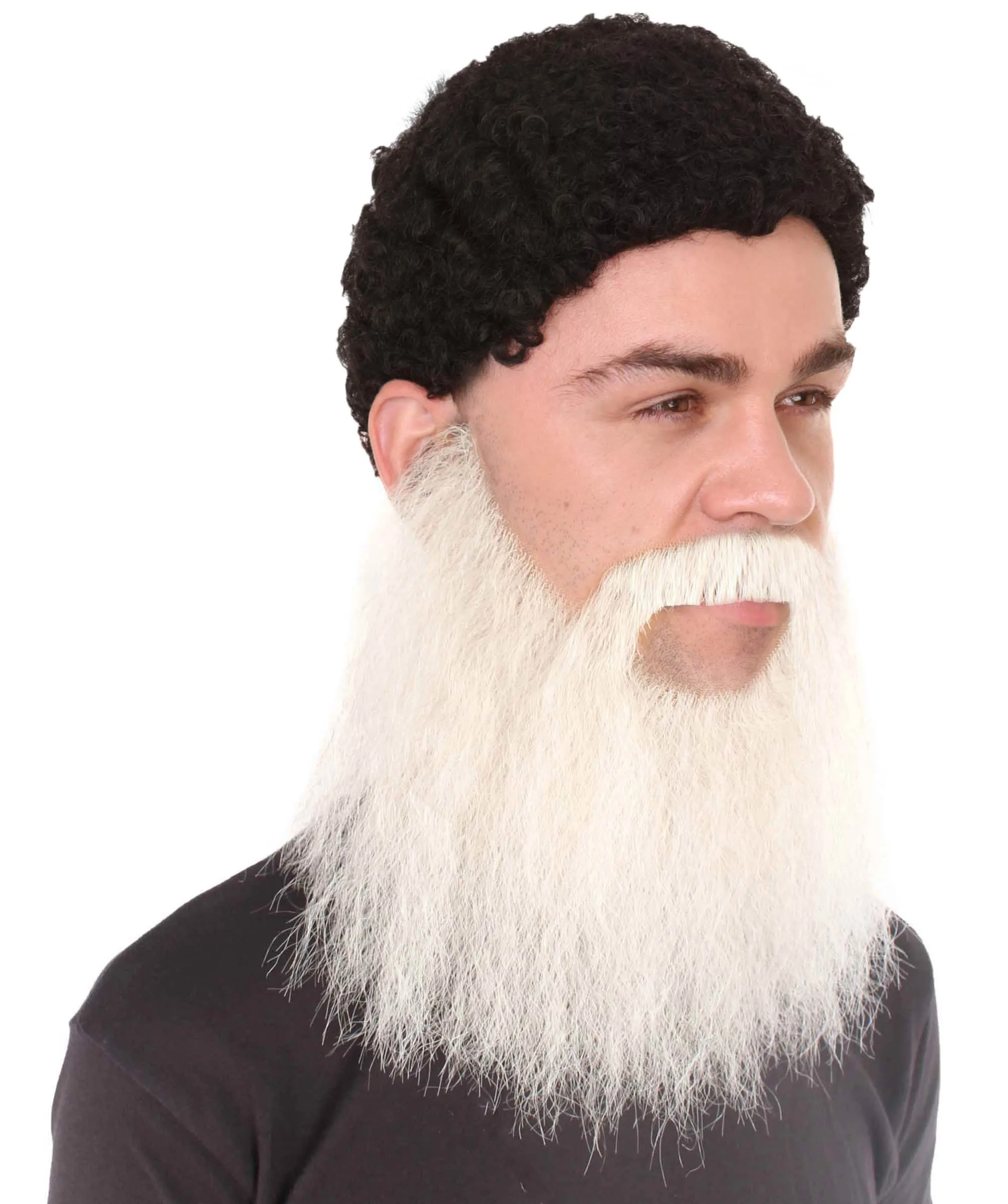 HPO Men's Synthetic Hair Long Beard Cosplay Facial Hair | Multiple Color Options