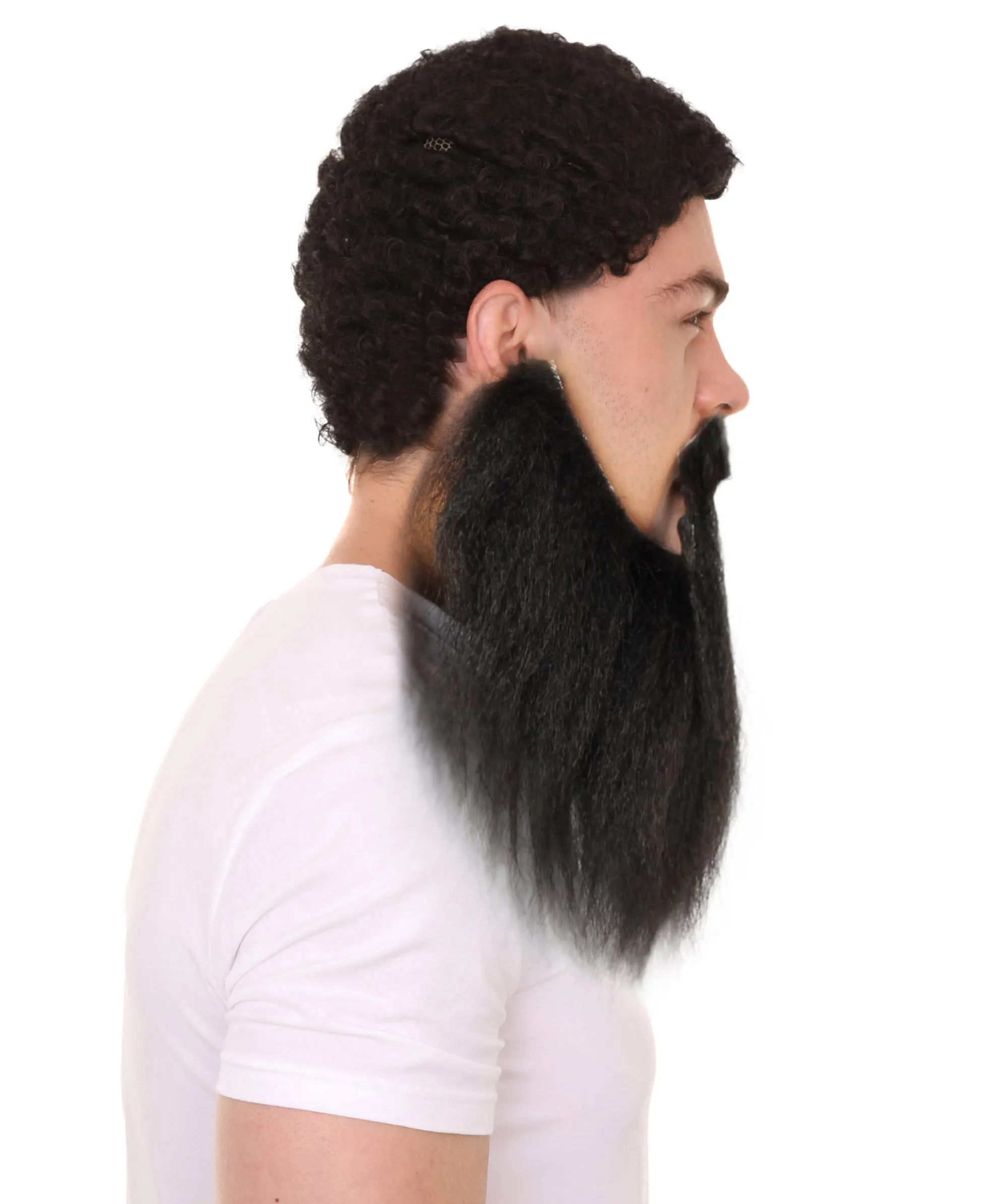 HPO Men's Synthetic Hair Long Beard Cosplay Facial Hair | Multiple Color Options