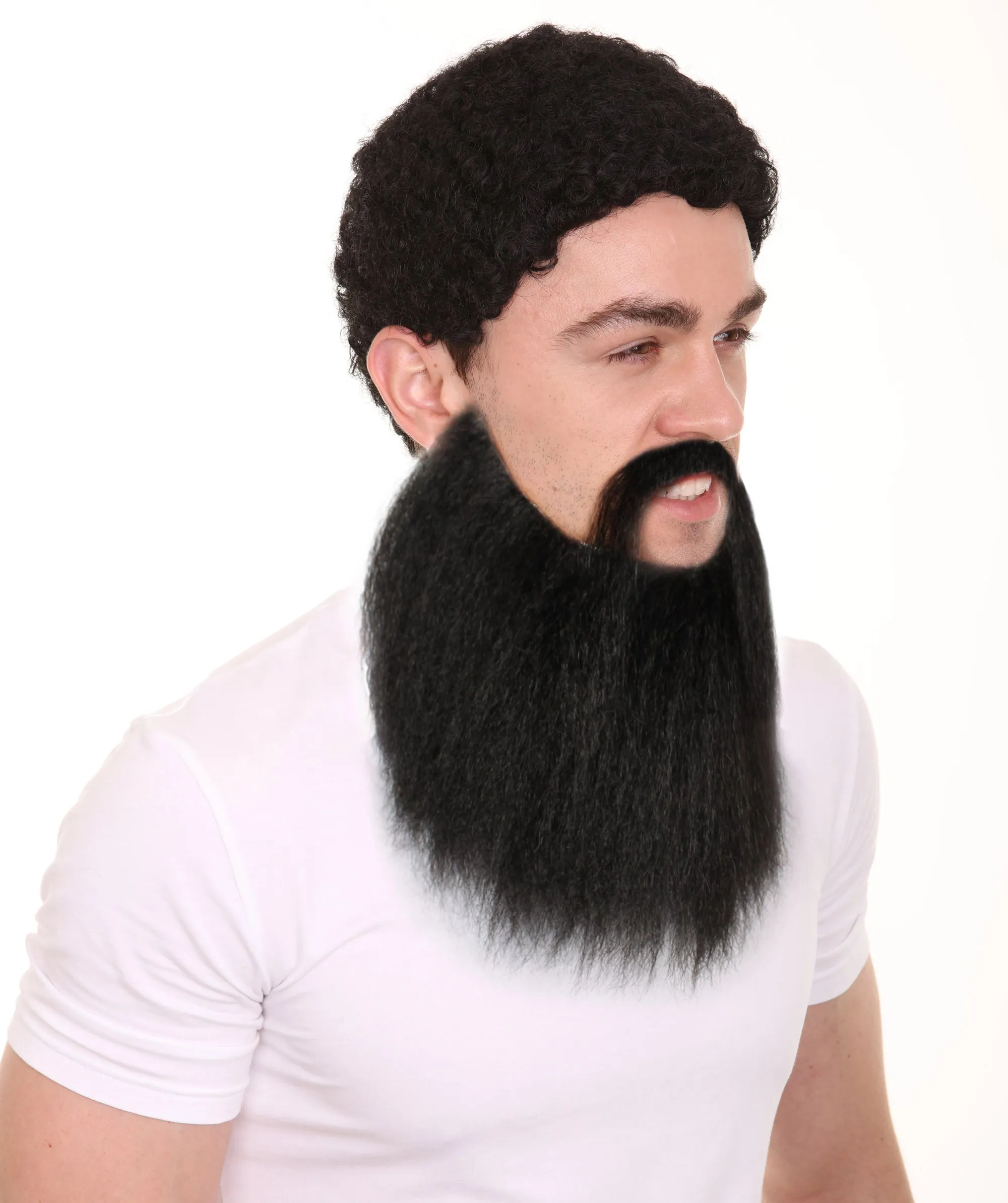 HPO Men's Synthetic Hair Long Beard Cosplay Facial Hair | Multiple Color Options