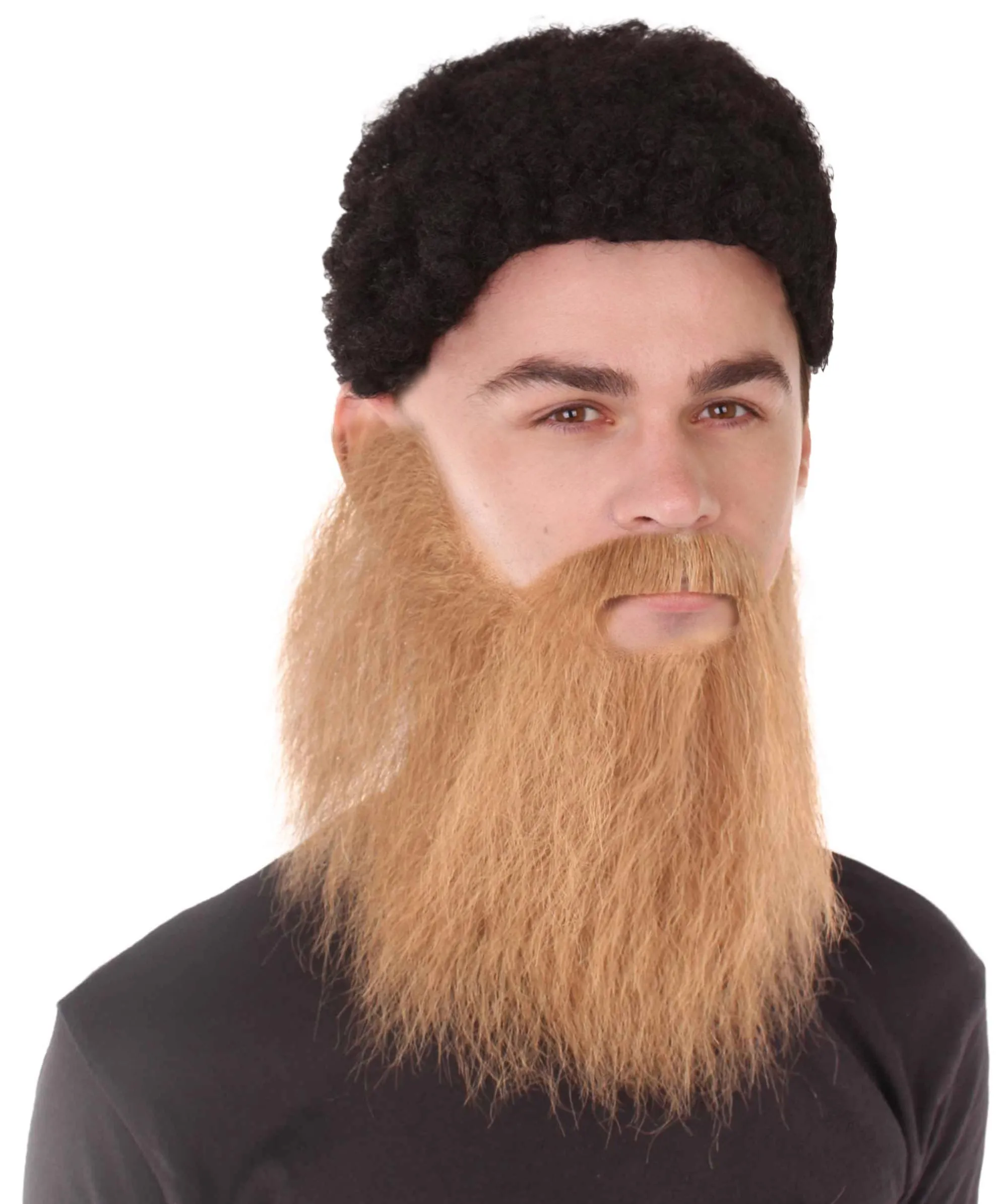 HPO Men's Synthetic Hair Long Beard Cosplay Facial Hair | Multiple Color Options