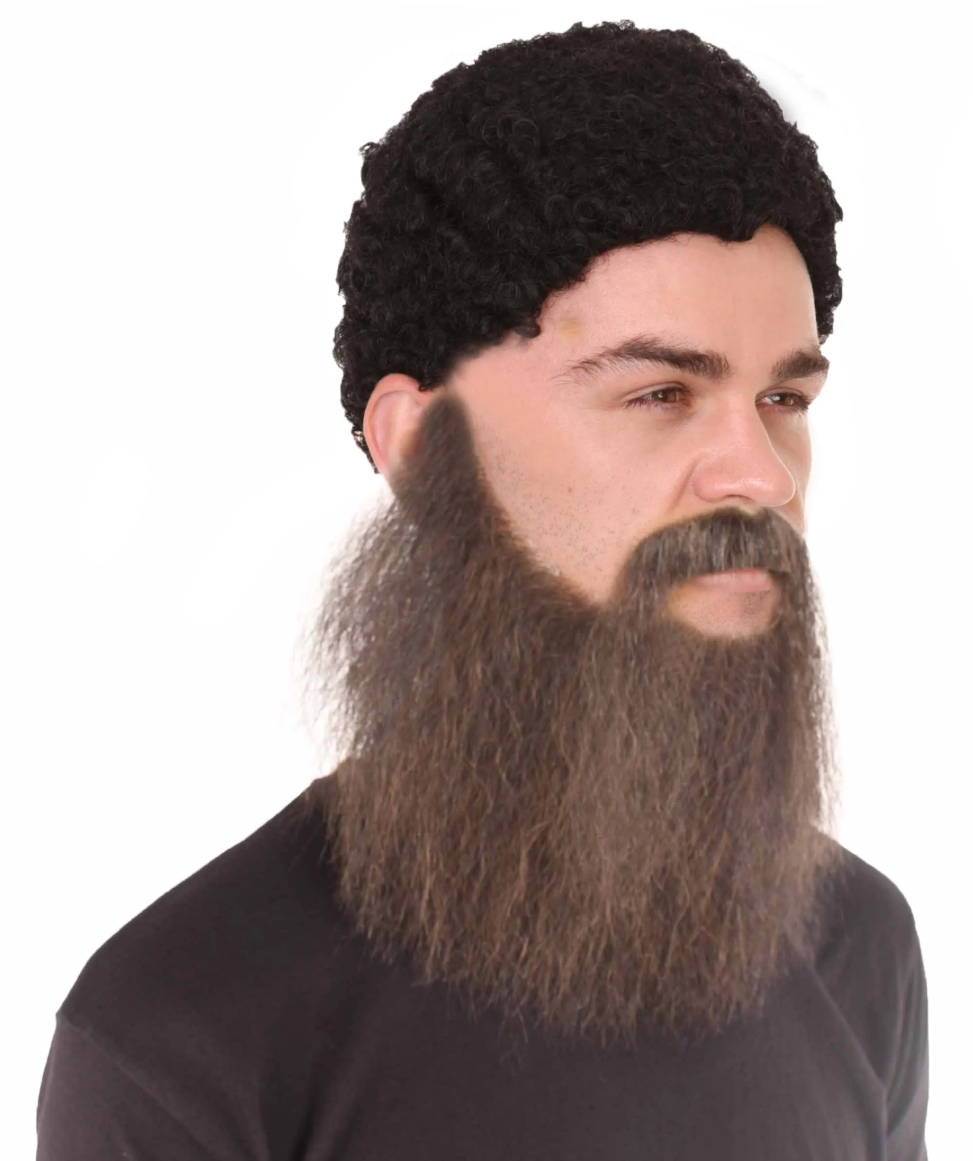 HPO Men's Synthetic Hair Long Beard Cosplay Facial Hair | Multiple Color Options