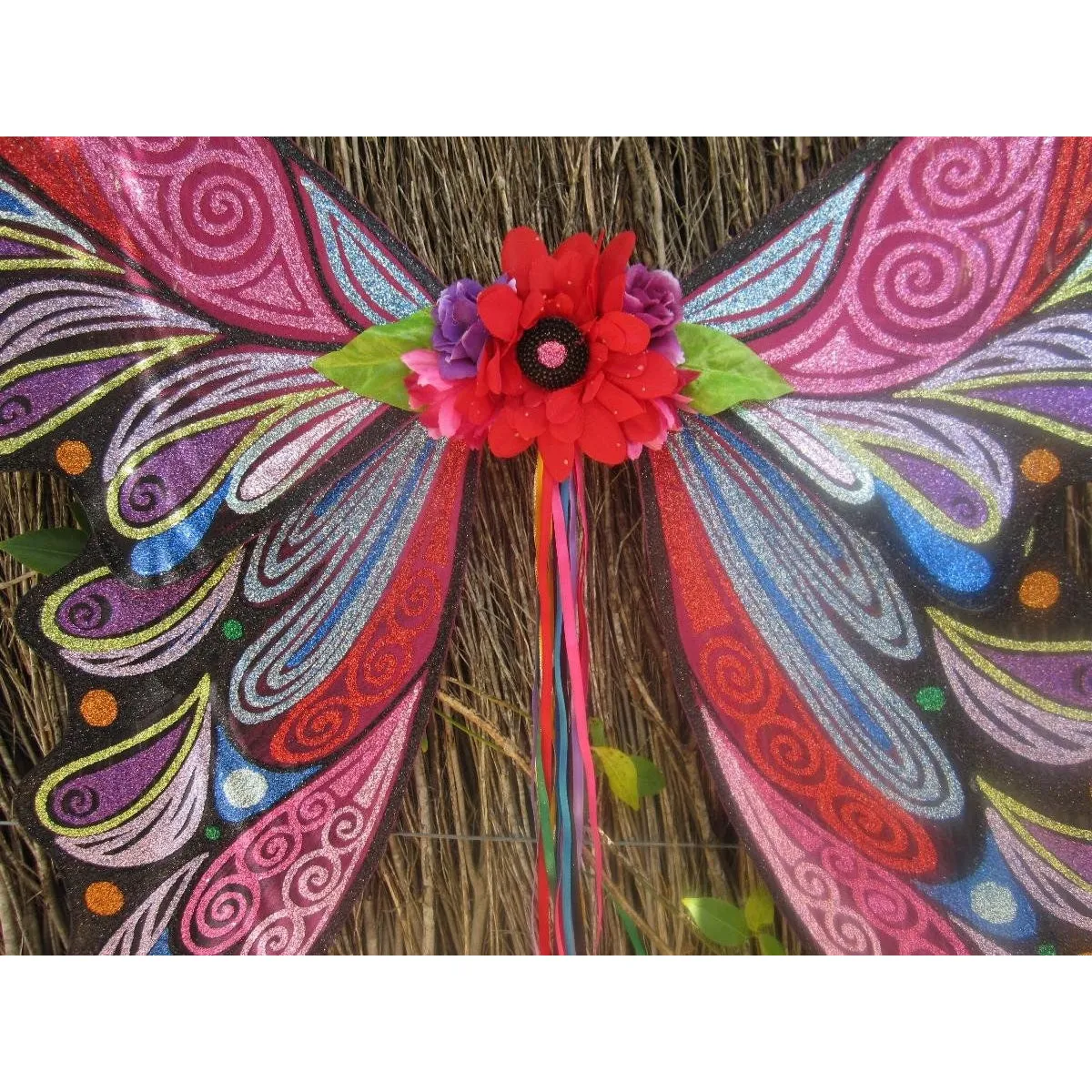 HUGE BUTTERFLY WINGS Pink Red Black