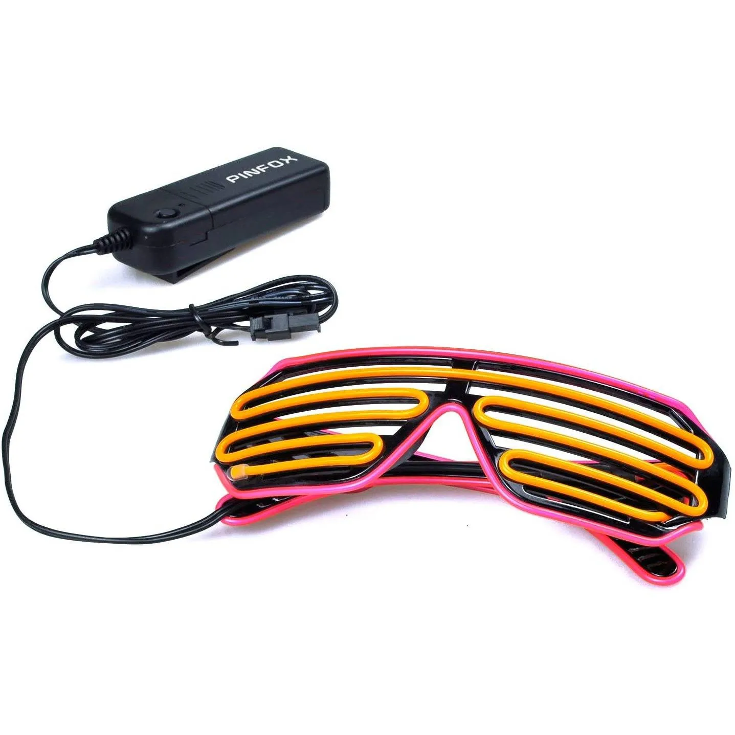 Light Up Shutter Neon Rave Flashing LED Sunglasses