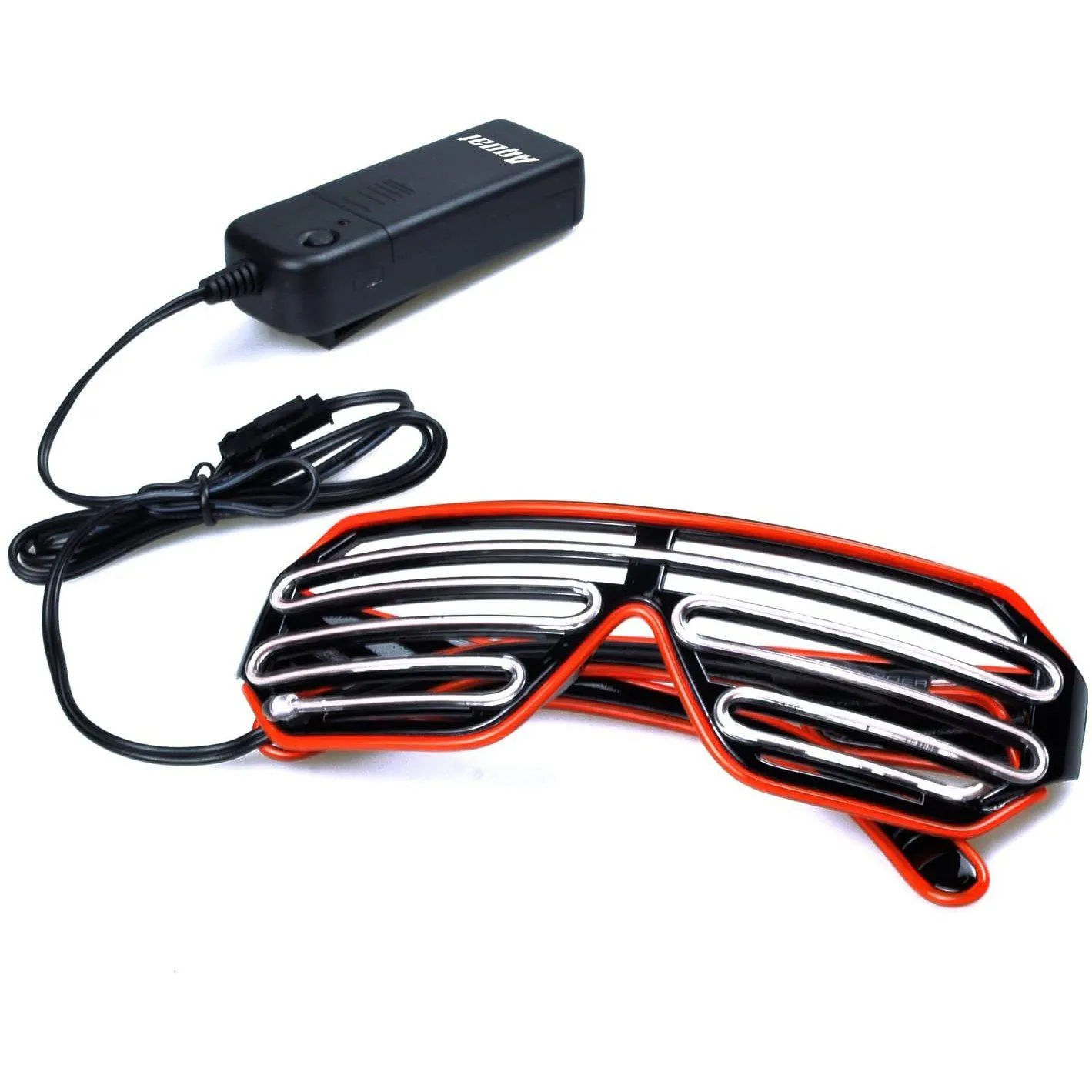 Light Up Shutter Neon Rave Flashing LED Sunglasses