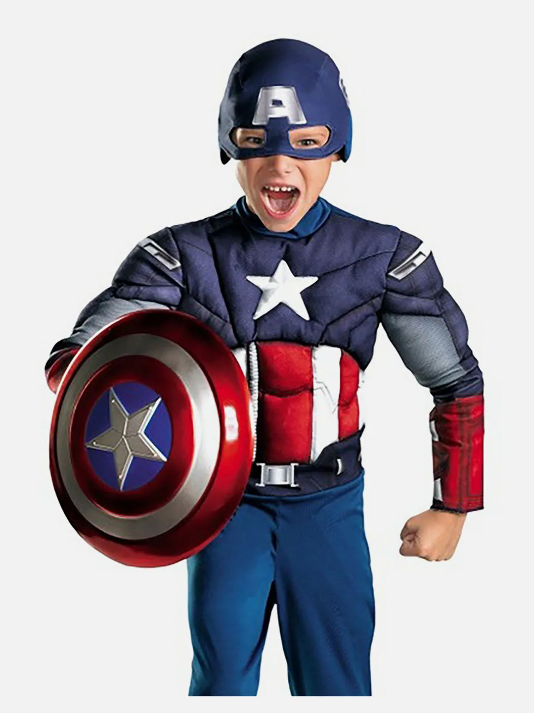 Little Surprise Box Blue Muscle Superhero Kids Halloween Costume Dress Up