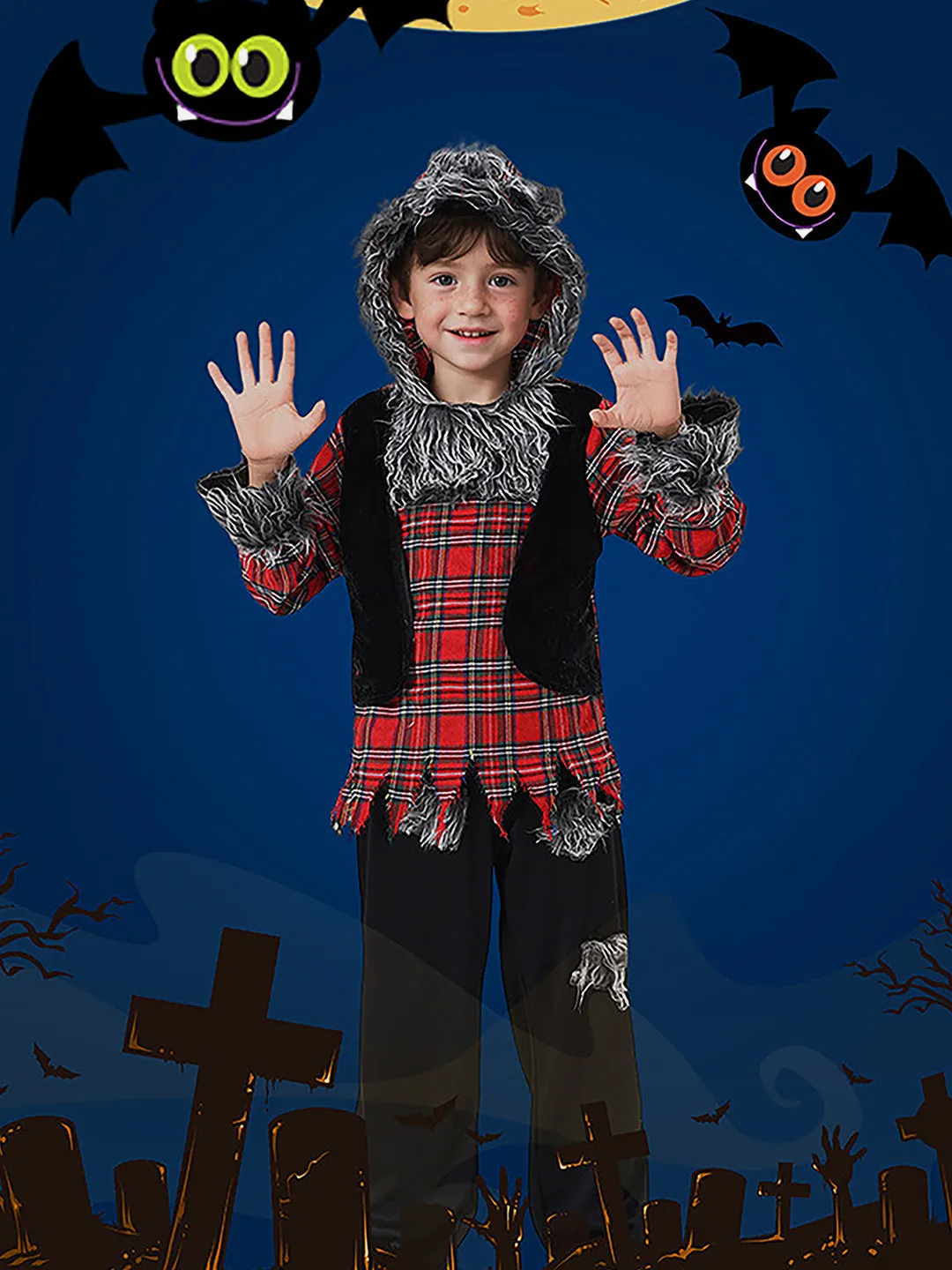 Little Surprise Box Werewolf Theme Kids Halloween Costume Dress Up