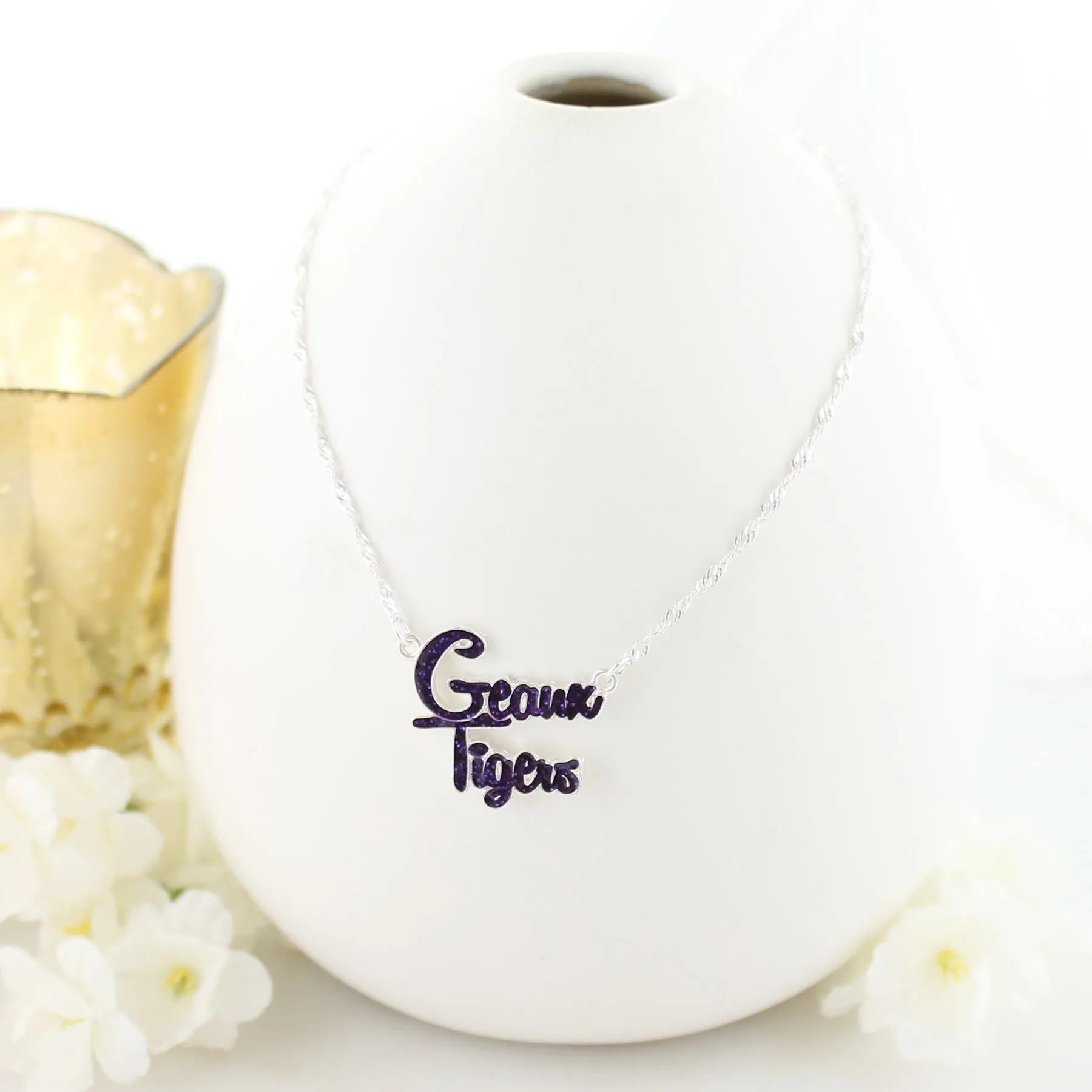 LSU Slogan Necklace