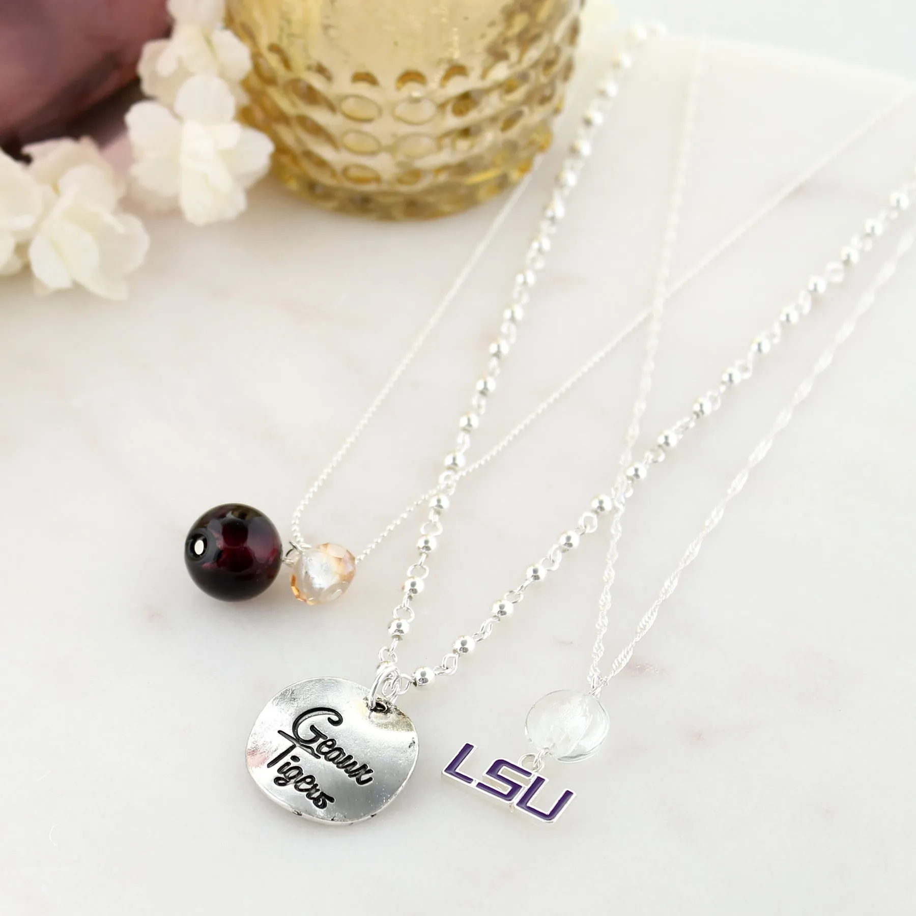 LSU Trio Necklace Set