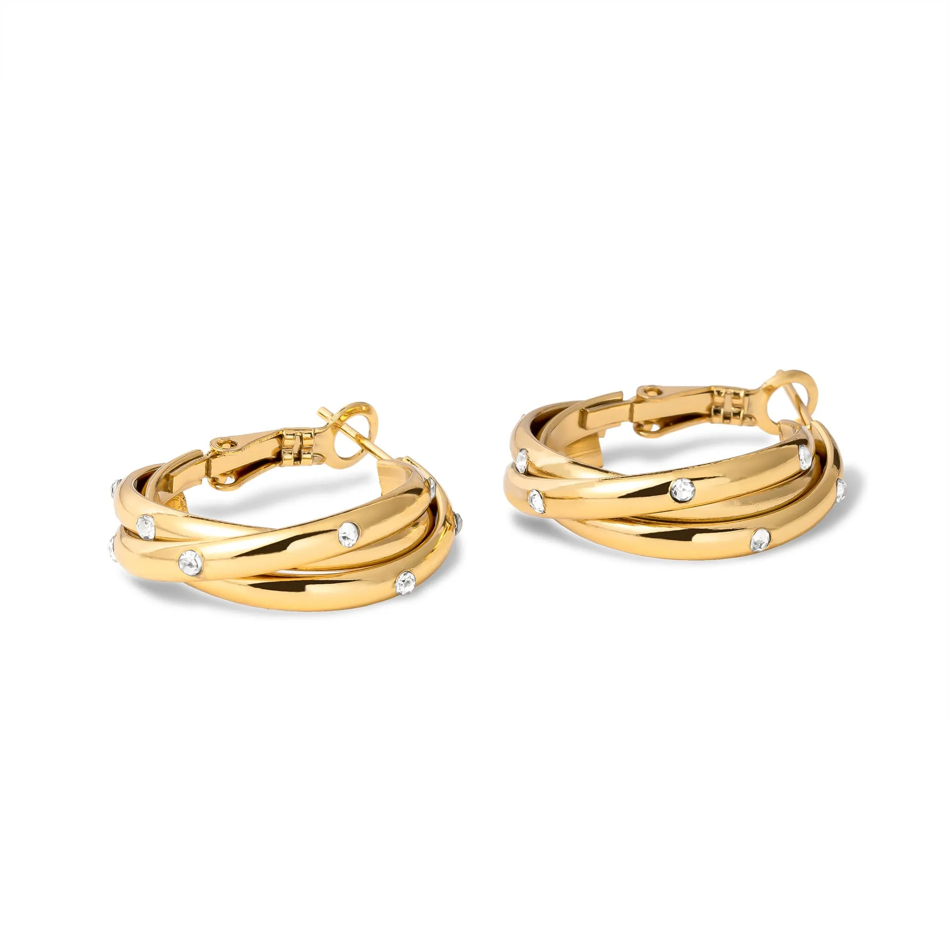 Luna stones earring gold