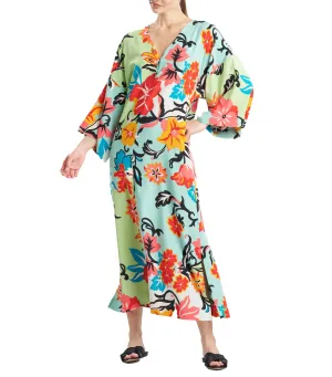 Marbella Zip Caftan Blue Multi