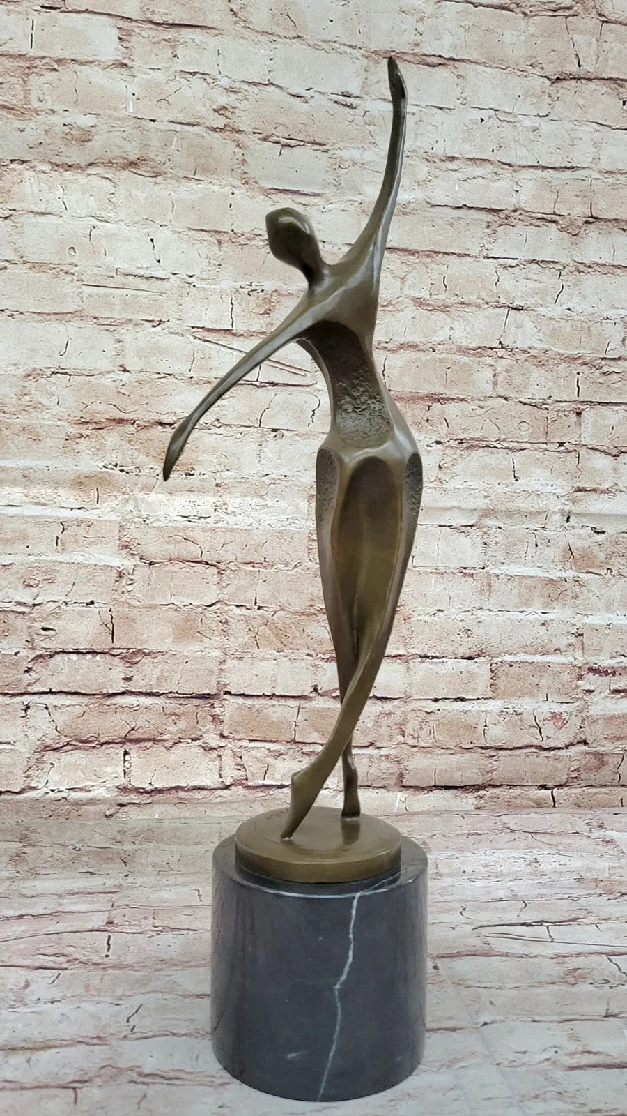 Milo`s Hot Cast Figurine: Modern Art Mid Century Woman Dancer Bronze Statue