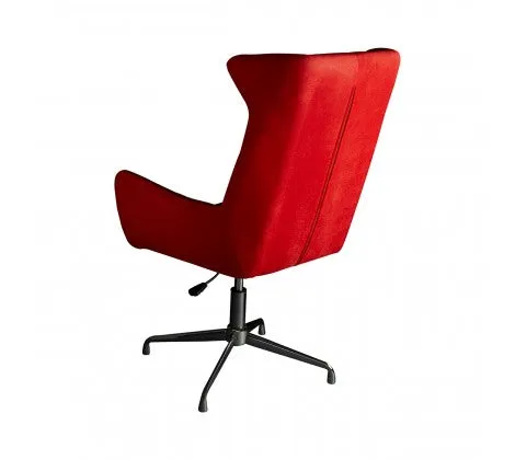 Modern Accent Swivel Armchair Chair - Red Fabric