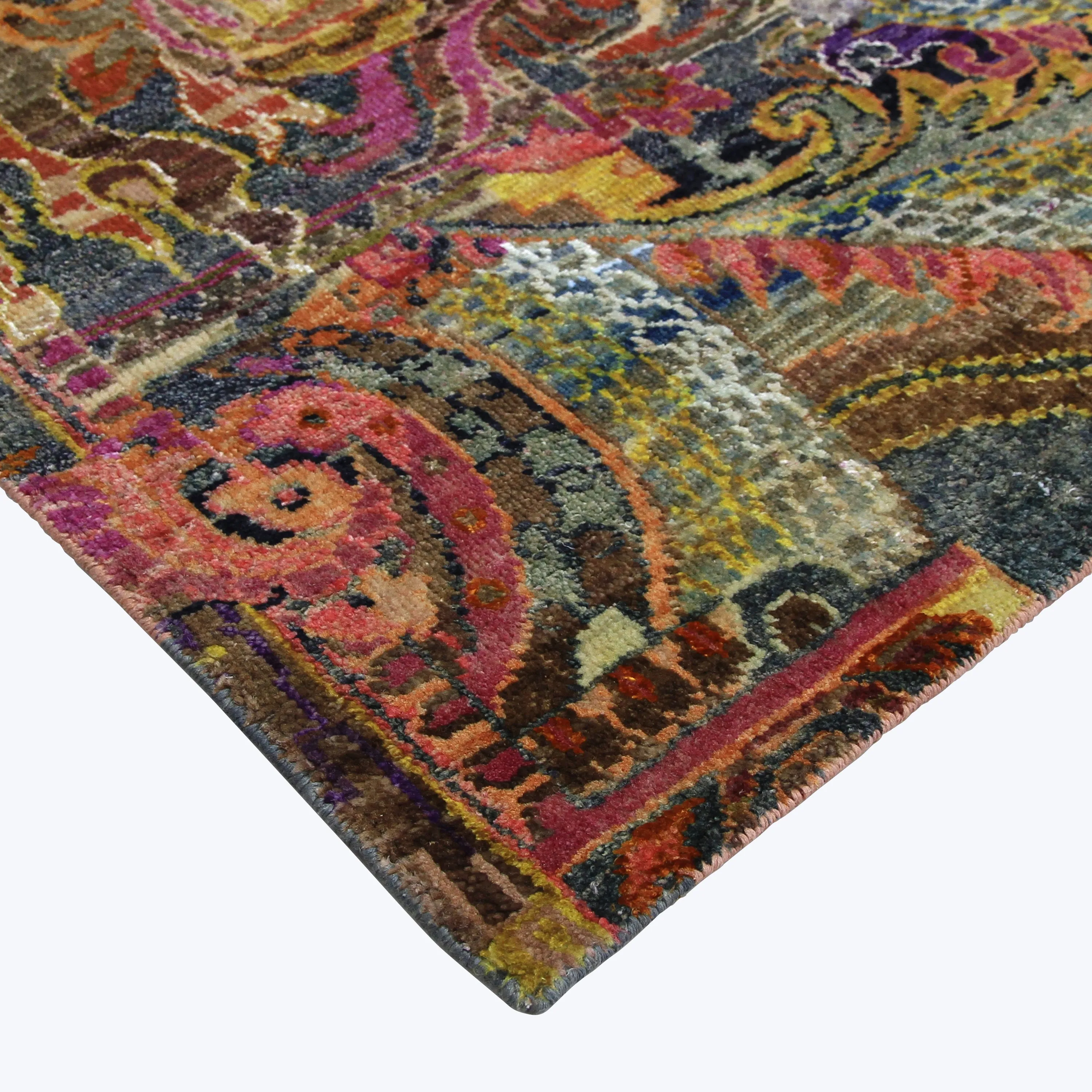 Multicolored Alchemy Transitional Silk & Wool Rug - 8'6" x 11'7"