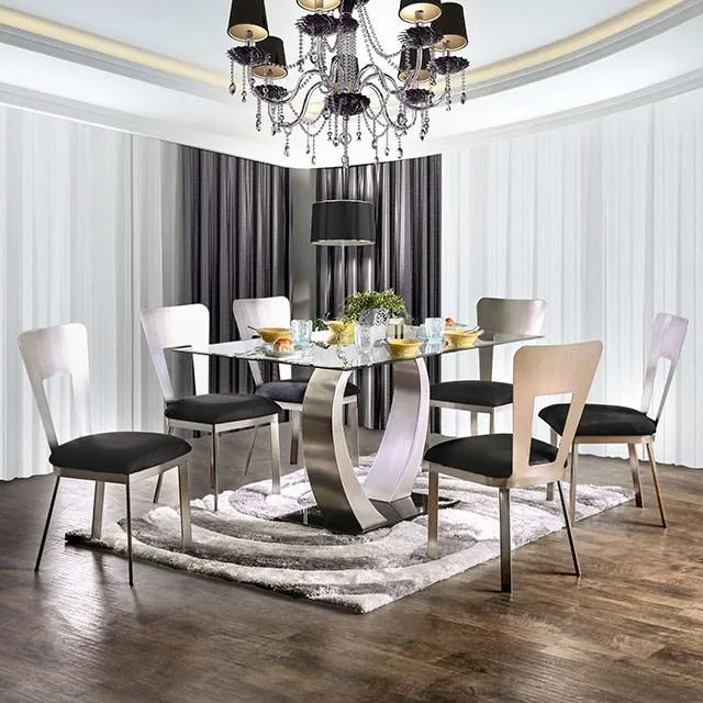 NOVA Silver/Black Dining Table