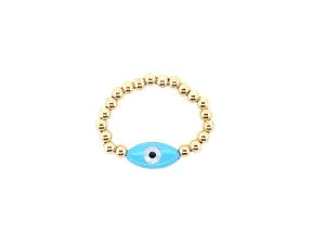 Oval Evil Eye Ring