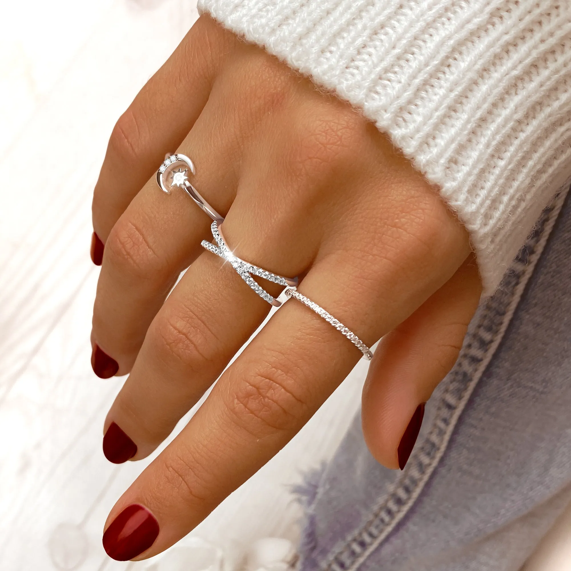 "Shiny Crossover" Ring