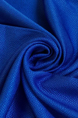 Sapphire Silk & Wool Hammered Satin