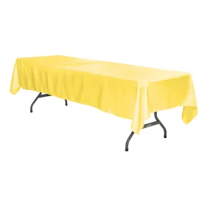 Satin Rectangular 60"x120" Tablecloth - Canary Yellow (Bright Yellow)