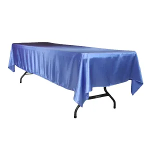 Satin Rectangular 60"x120" Tablecloth - Cornflower/Serenity