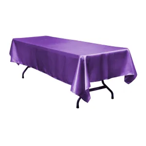 Satin Rectangular 60"x120" Tablecloth - Purple