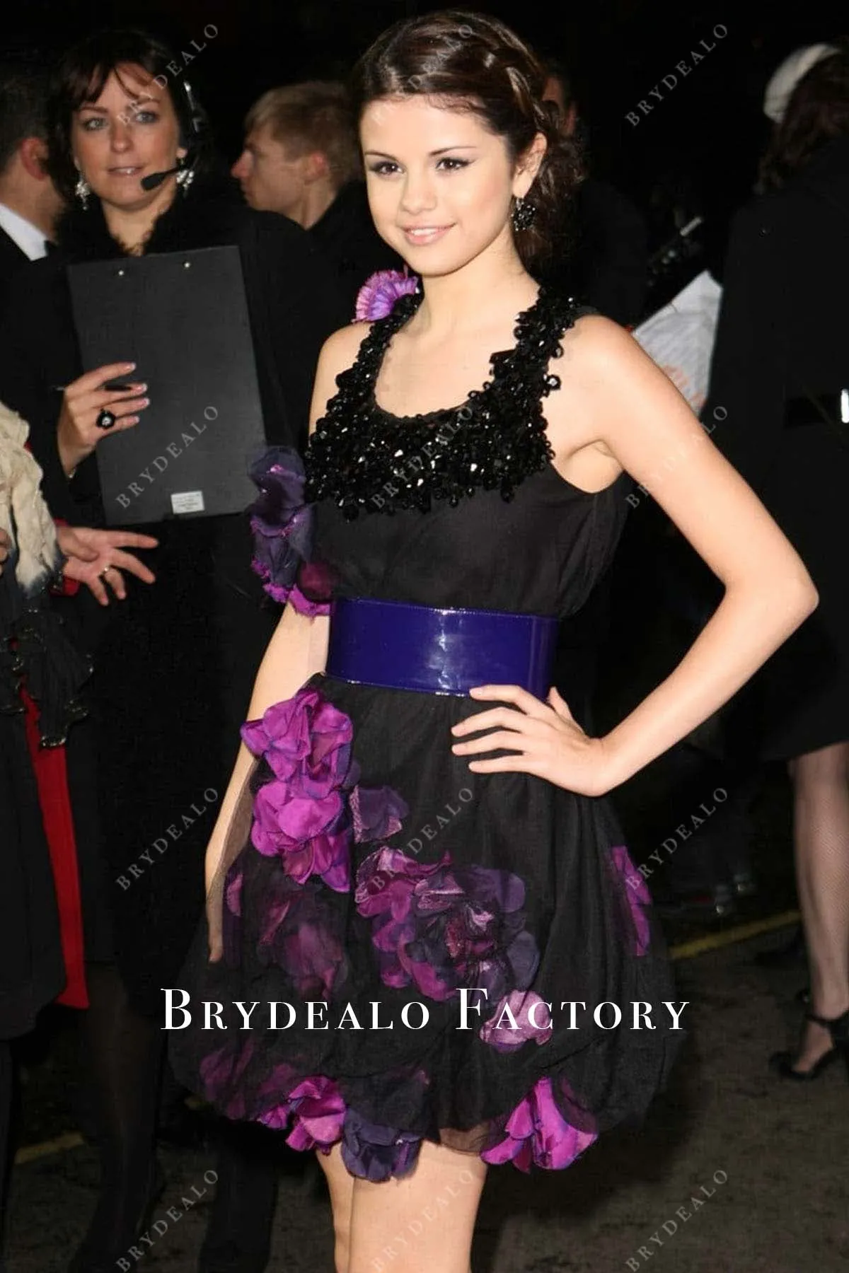 Selena Gomez Black Mini 2008 British Academy Children's Awards Dress