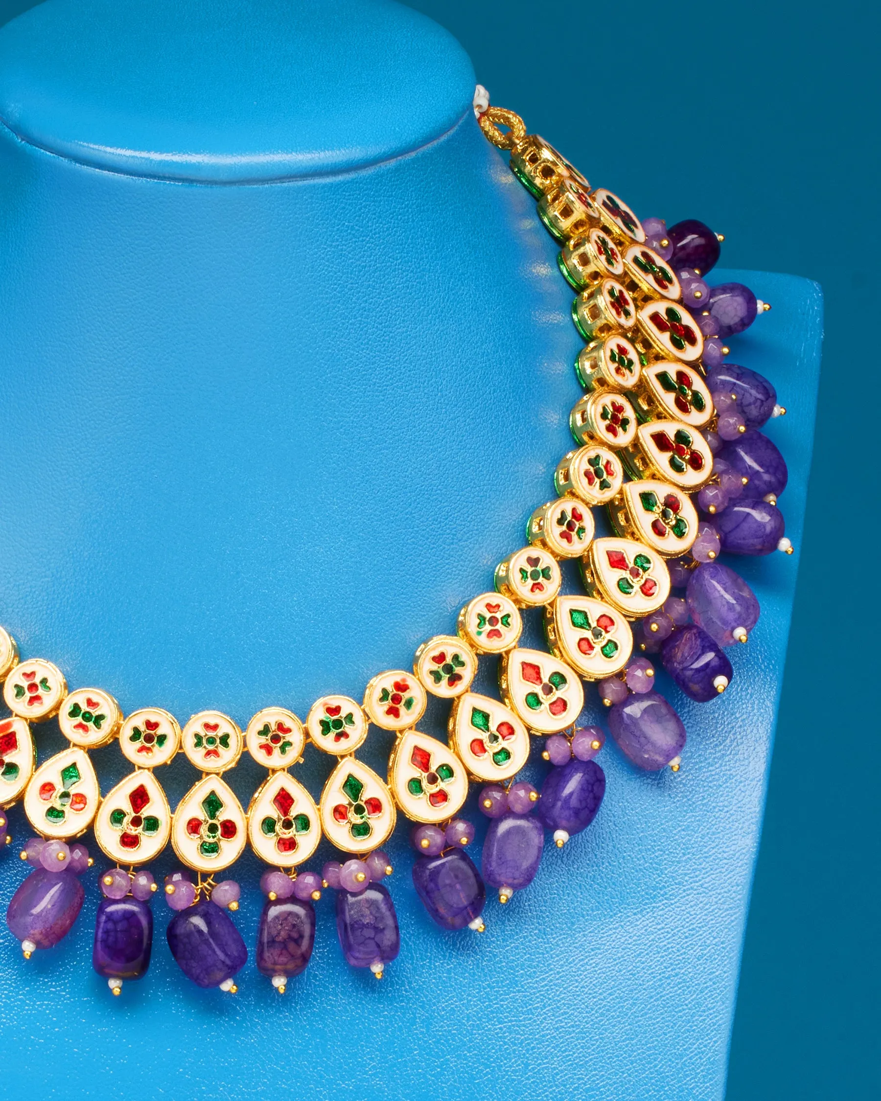 Sharawar Deep Orchid Purple Necklace