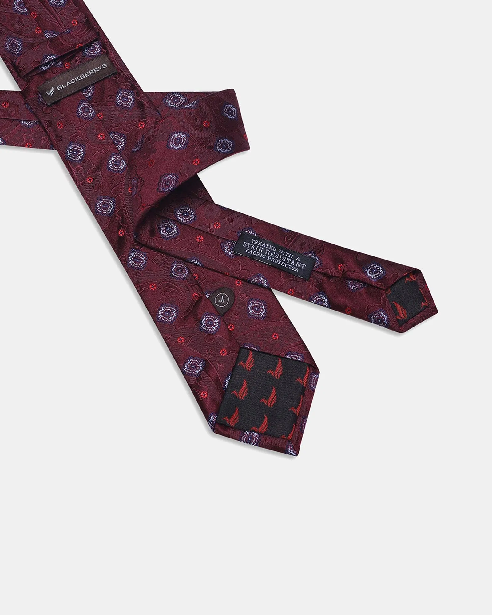 Silk Maroon Printed Tie - New Medella