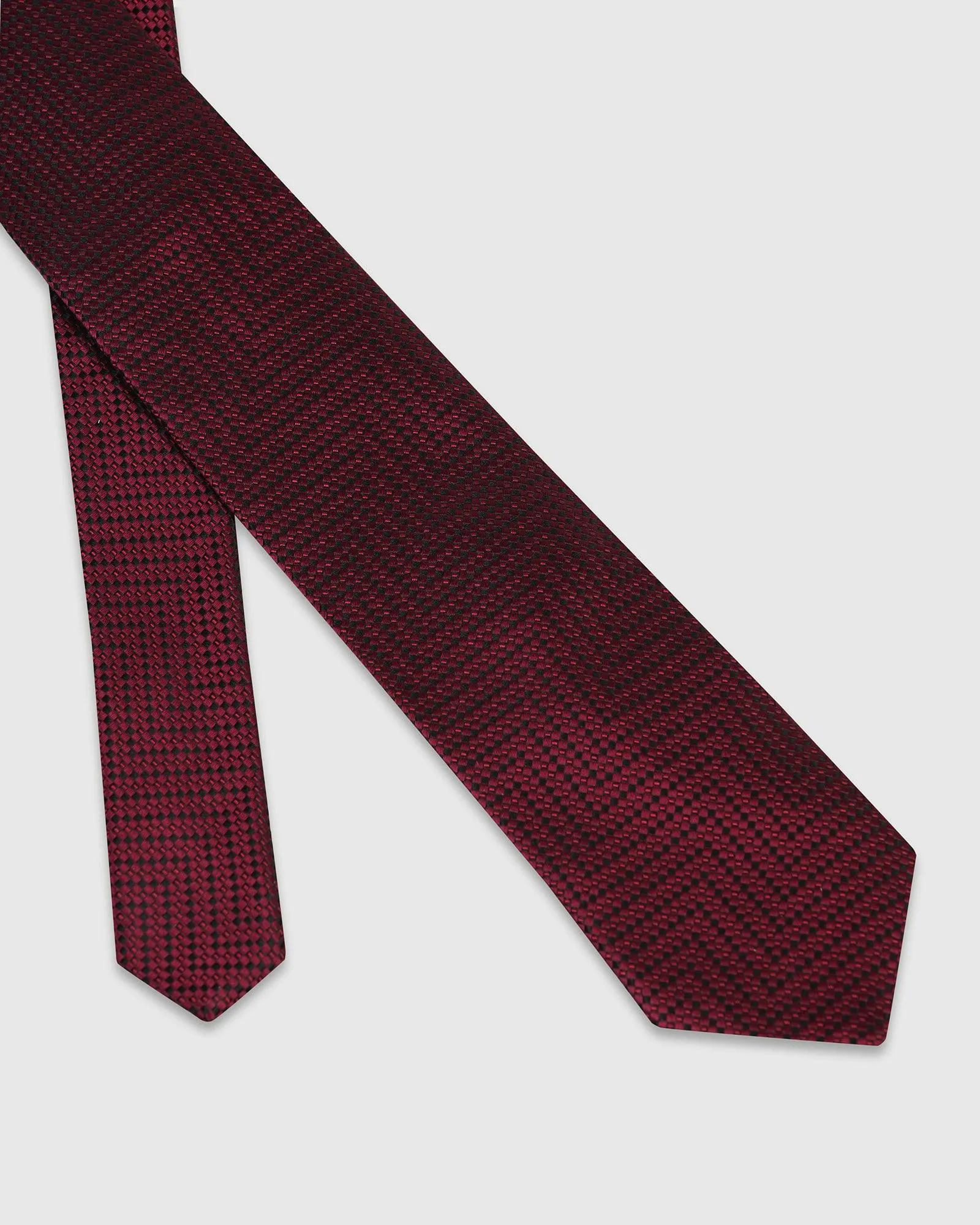 Silk Maroon Printed Tie - Valdimir