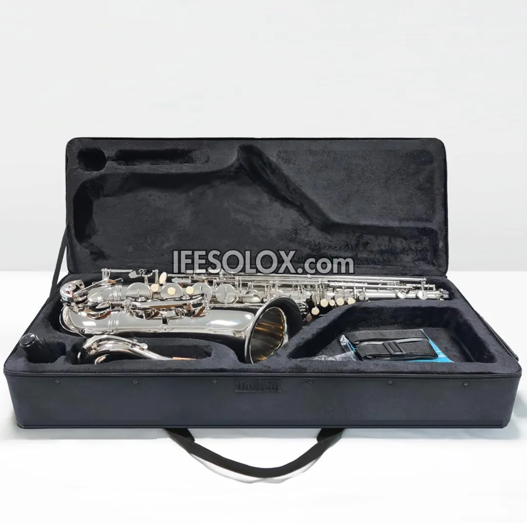 Silver Tenor B-Flat Saxophone for Professionals and Concerts - Brand New