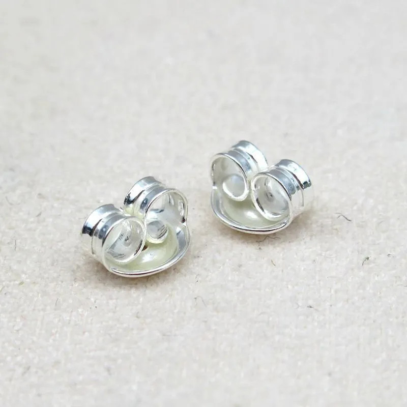 Sterling Silver Earnut Stopper 6mm Earring Findings for Handmade Pure Fine Jewelry Making Wholesale Bulk