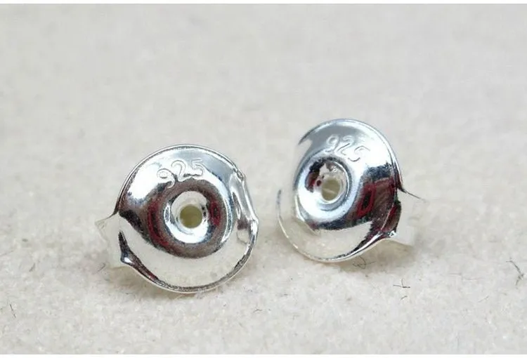 Sterling Silver Earnut Stopper 6mm Earring Findings for Handmade Pure Fine Jewelry Making Wholesale Bulk