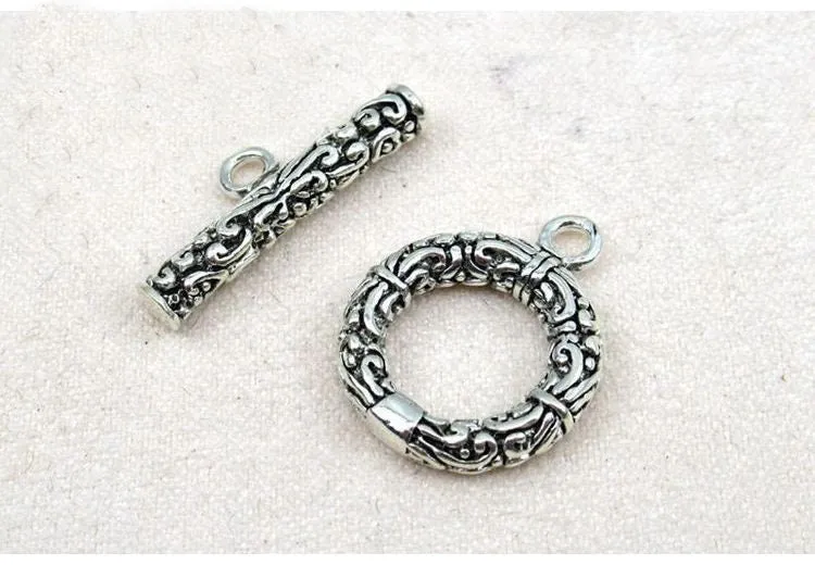 Sterling Silver OT Toggle Clasp 10; 12; 14; 15mm Clasp Findings for Handmade Pure Fine Jewelry Making Wholesale Bulk