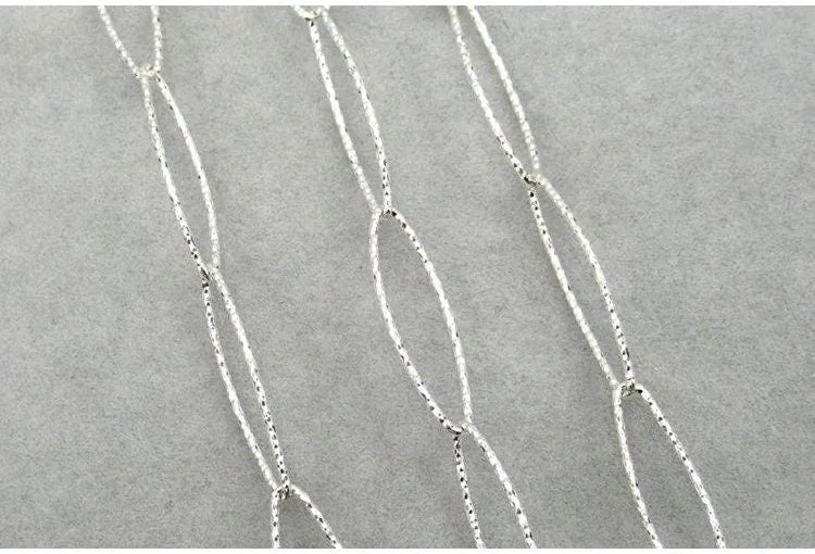 Sterling Silver Oval Chain 5x18mm by 10cm Chain Findings for Handmade Pure Fine Jewelry Making Wholesale Bulk