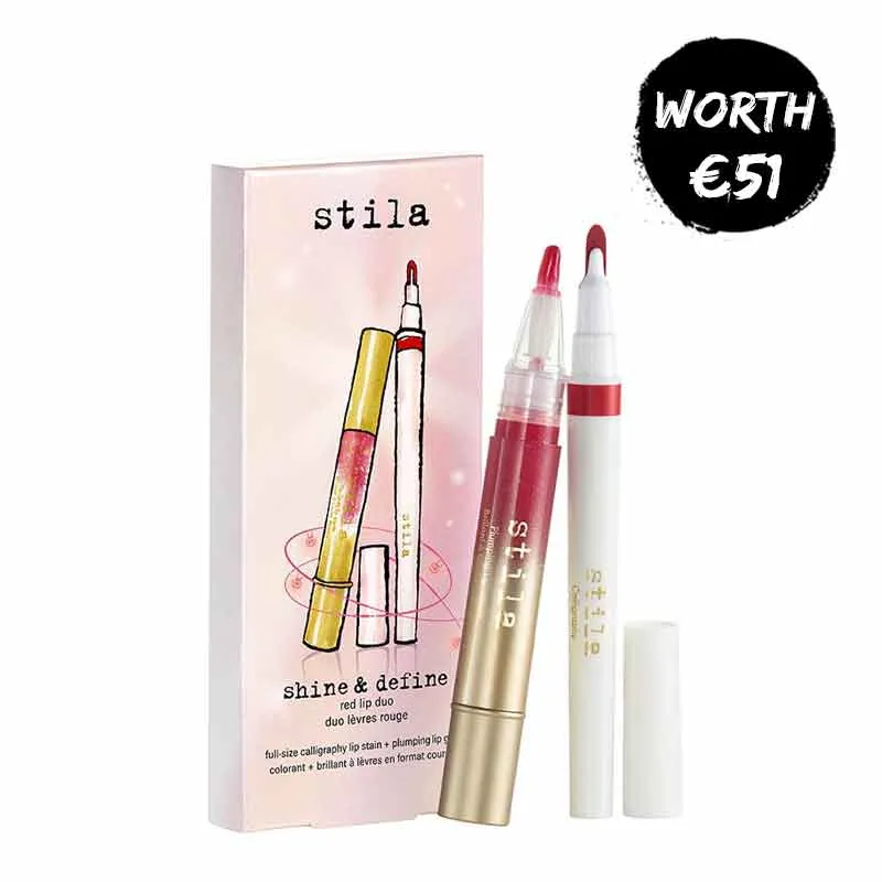 Stila Shine & Define Red Lip Duo Gift Set