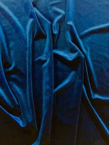 Stretch Velvet - 60-inches Wide Royal Blue Beautiful New Color!