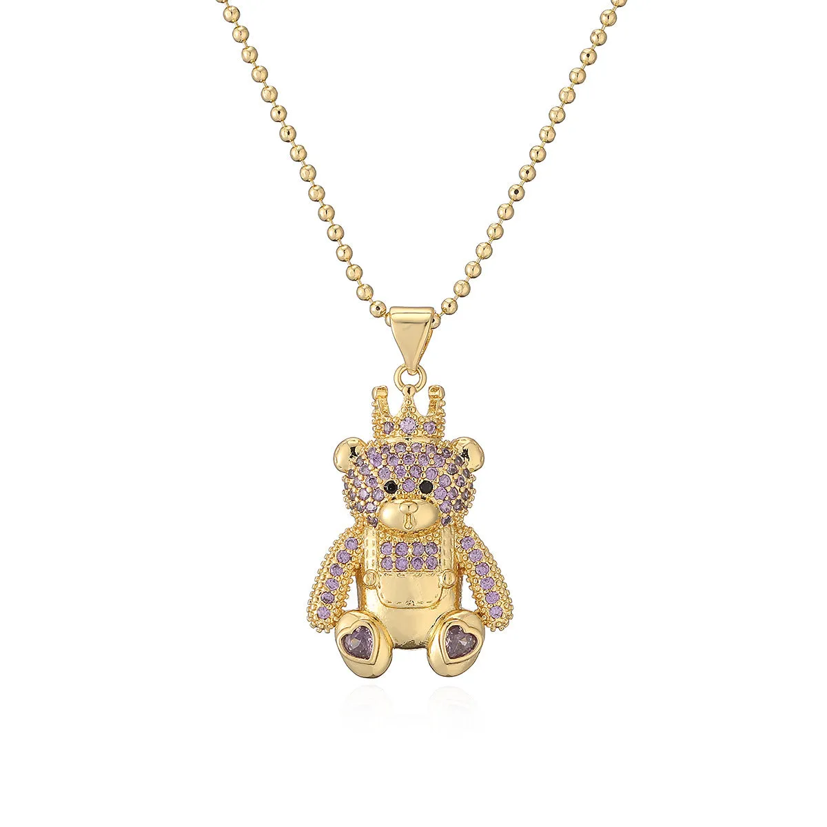 Teddy Bear Pendant Necklace