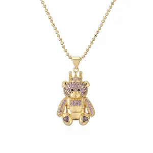 Teddy Bear Pendant Necklace