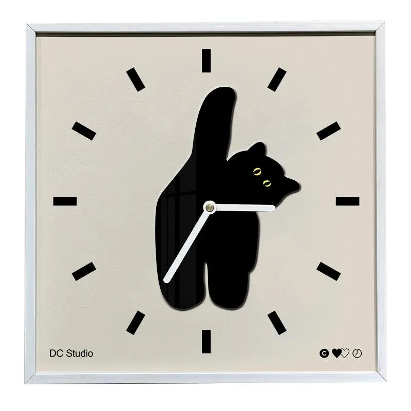 Time for Cat-titude Modern Wall Clock