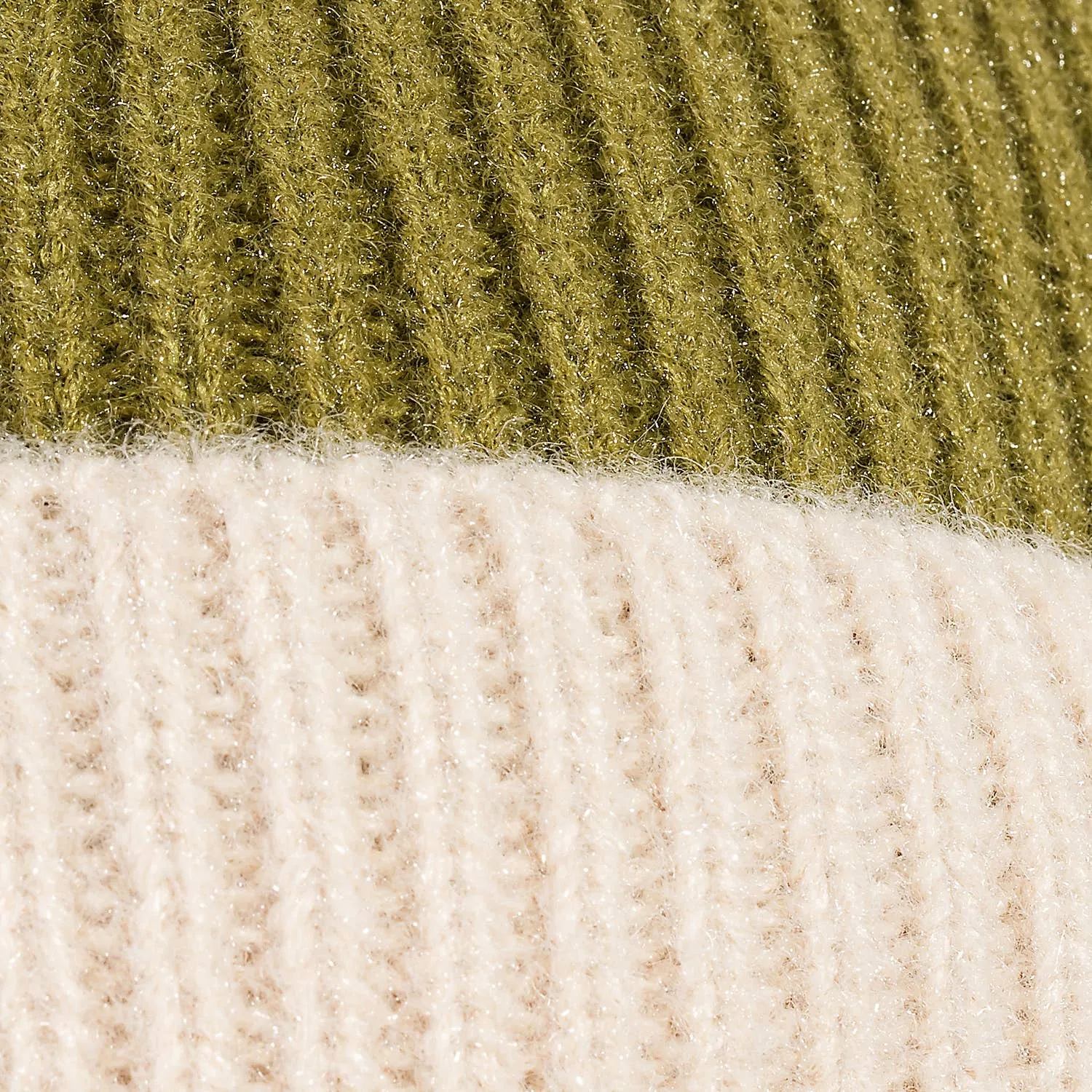 Two Tone Pom Beanie